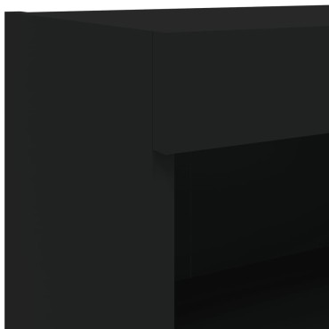 vidaXL Έπιπλο Τηλεόρασης με LED Μαύρο 80x30x30cm