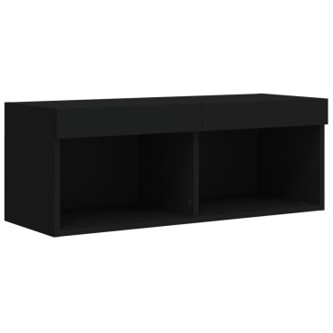 vidaXL Έπιπλο Τηλεόρασης με LED Μαύρο 80x30x30cm