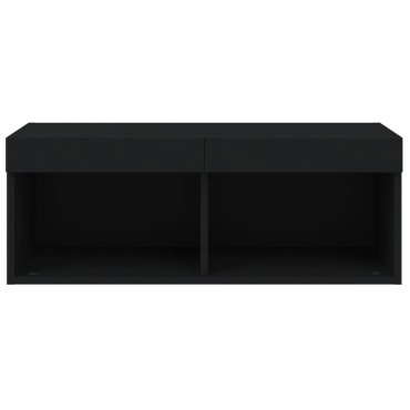 vidaXL Έπιπλο Τηλεόρασης με LED Μαύρο 80x30x30cm