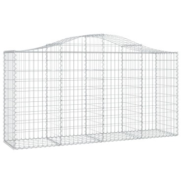 vidaXL Συρματοκιβώτια Τοξωτά 50 τεμ. 200x50x100/120 εκ. Γαλβαν. Ατσάλι