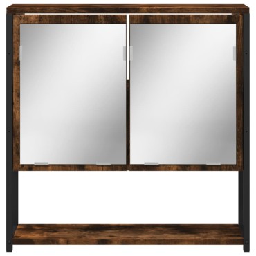 vidaXL Ντουλάπι Μπάνιου Καπνιστή Δρυς 60x16x60cm Επεξεργασμένο Ξύλο 1 τεμ.