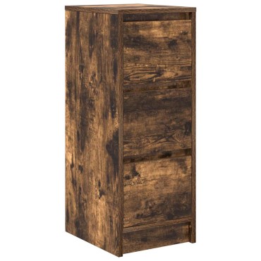 vidaXL Sideboard Καπνιστή δρυς 29,5x34x76cm Κατασκευασμένο ξύλο 1 τεμ.