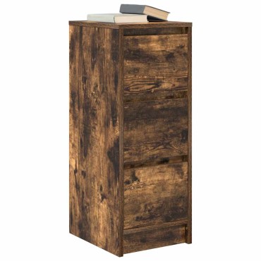 vidaXL Sideboard Καπνιστή δρυς 29,5x34x76cm Κατασκευασμένο ξύλο 1 τεμ.
