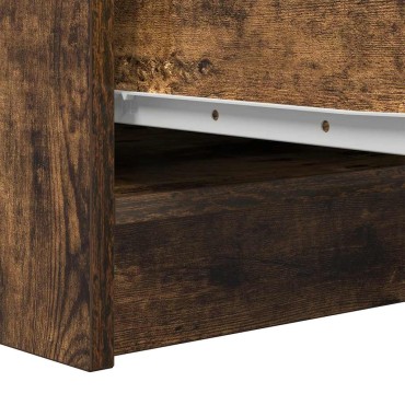 vidaXL Sideboard Καπνιστή δρυς 29,5x34x76cm Κατασκευασμένο ξύλο 1 τεμ.