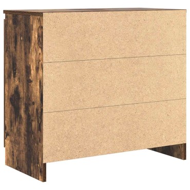 vidaXL Συρταριέρα με Συρτάρια Καπνιστή Δρυς 71x35x65cm Επεξ. Ξύλο 1 τεμ.