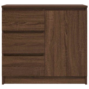 vidaXL Συρταριέρα με Συρτάρια καφέ δρυς 71x35x65cm Επεξ. Ξύλο 1 τεμ.