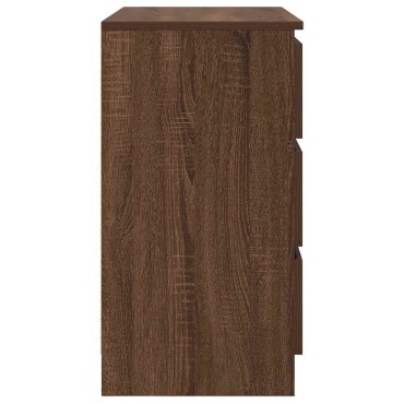 vidaXL Συρταριέρα με Συρτάρια καφέ δρυς 71x35x65cm Επεξ. Ξύλο 1 τεμ.