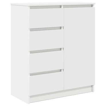 vidaXL Συρταριέρα με Συρτάρια Λευκή 71x35x84cm από Επεξ. Ξύλο 1 τεμ.