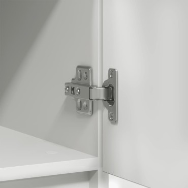 vidaXL Συρταριέρα με Συρτάρια Λευκή 71x35x84cm από Επεξ. Ξύλο 1 τεμ.