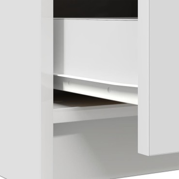 vidaXL Συρταριέρα με Συρτάρια Λευκή 71x35x84cm από Επεξ. Ξύλο 1 τεμ.