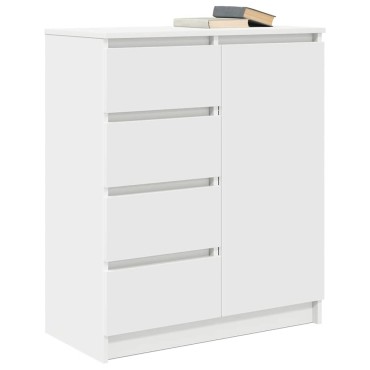 vidaXL Συρταριέρα με Συρτάρια Λευκή 71x35x84cm από Επεξ. Ξύλο 1 τεμ.