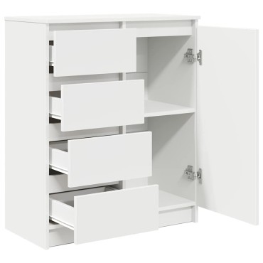 vidaXL Συρταριέρα με Συρτάρια Λευκή 71x35x84cm από Επεξ. Ξύλο 1 τεμ.