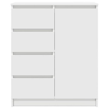 vidaXL Συρταριέρα με Συρτάρια Λευκή 71x35x84cm από Επεξ. Ξύλο 1 τεμ.