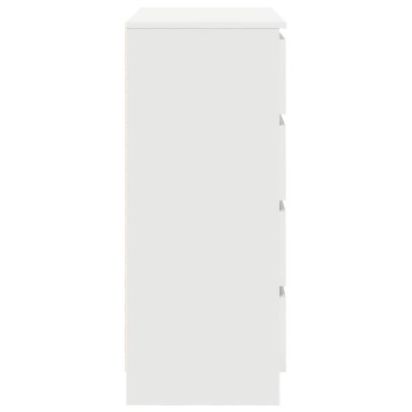 vidaXL Συρταριέρα με Συρτάρια Λευκή 71x35x84cm από Επεξ. Ξύλο 1 τεμ.
