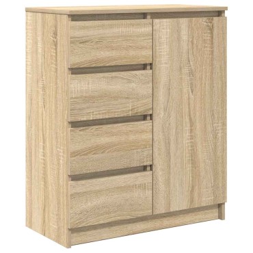 vidaXL Συρταριέρα με Συρτάρια Sonoma Δρυς 71x35x84cm από Επεξ. Ξύλο 1 τεμ.