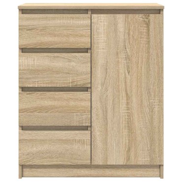 vidaXL Συρταριέρα με Συρτάρια Sonoma Δρυς 71x35x84cm από Επεξ. Ξύλο 1 τεμ.