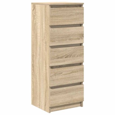 vidaXL Συρταριέρα με Συρτάρια Sonoma Δρυς 37,5x35x99cm από Επεξ. Ξύλο 1 τεμ.