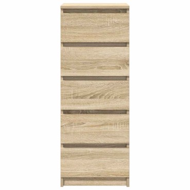 vidaXL Συρταριέρα με Συρτάρια Sonoma Δρυς 37,5x35x99cm από Επεξ. Ξύλο 1 τεμ.
