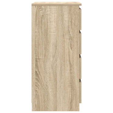 vidaXL Συρταριέρα με Συρτάρια Sonoma Δρυς 37,5x35x99cm από Επεξ. Ξύλο 1 τεμ.