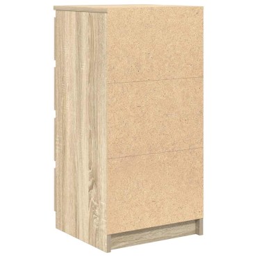 vidaXL Συρταριέρα με Συρτάρια Sonoma Δρυς 37,5x35x99cm από Επεξ. Ξύλο 1 τεμ.