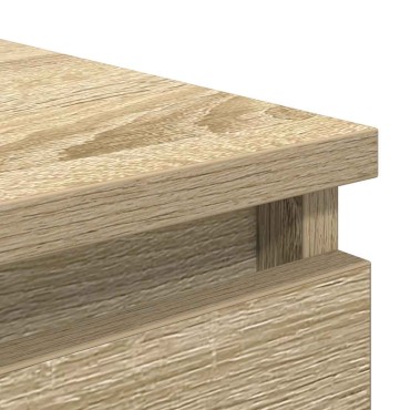 vidaXL Συρταριέρα με Συρτάρια Sonoma Δρυς 37,5x35x99cm από Επεξ. Ξύλο 1 τεμ.
