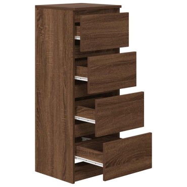 vidaXL Ντουλάπι Καφέ Δρυς 37,5x35x99cm Επεξεργασμένο Ξύλο 1 τεμ.