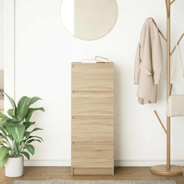 vidaXL Ντουλάπι Sonoma Δρυς 37,5x35x99cm από Επεξεργασμένο Ξύλο 1 τεμ.
