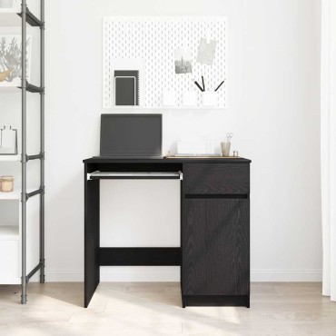 vidaXL Γραφείο Μαύρο Δρυς 86x49x76cm από Επεξεργασμένο Ξύλο 1 τεμ.