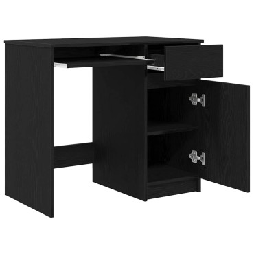 vidaXL Γραφείο Μαύρο Δρυς 86x49x76cm από Επεξεργασμένο Ξύλο 1 τεμ.
