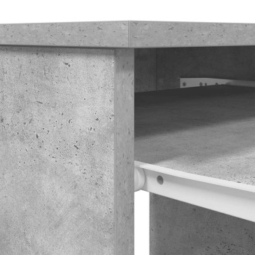 vidaXL Γραφείο Γκρι Σκυροδέματος 86x49x76cm Επεξεργασμένο Ξύλο 1 τεμ.