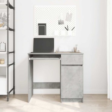 vidaXL Γραφείο Γκρι Σκυροδέματος 86x49x76cm Επεξεργασμένο Ξύλο 1 τεμ.