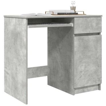 vidaXL Γραφείο Γκρι Σκυροδέματος 86x49x76cm Επεξεργασμένο Ξύλο 1 τεμ.