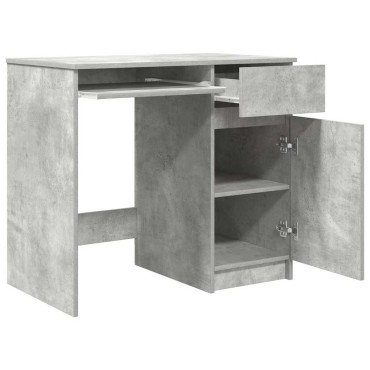 vidaXL Γραφείο Γκρι Σκυροδέματος 86x49x76cm Επεξεργασμένο Ξύλο 1 τεμ.