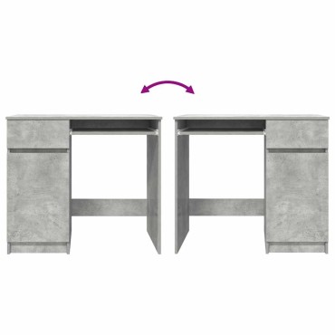 vidaXL Γραφείο Γκρι Σκυροδέματος 86x49x76cm Επεξεργασμένο Ξύλο 1 τεμ.
