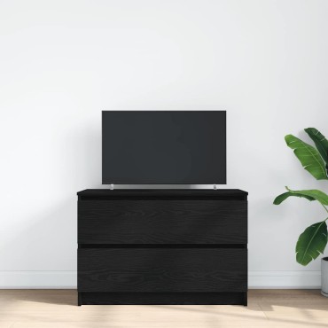 vidaXL ντουλάπι τηλεόρασης Μαύρο 80x35x54cm Κατασκευασμένο ξύλο