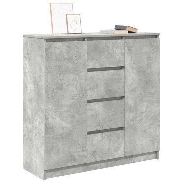 vidaXL Συρταριέρα με Συρτάρια Γκρι Σκυρ. 100,5x35x98,5cm Επεξ. Ξύλο 1 τεμ.