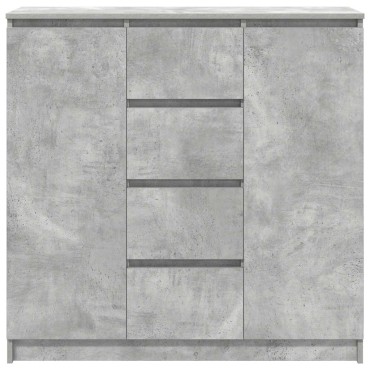 vidaXL Συρταριέρα με Συρτάρια Γκρι Σκυρ. 100,5x35x98,5cm Επεξ. Ξύλο 1 τεμ.