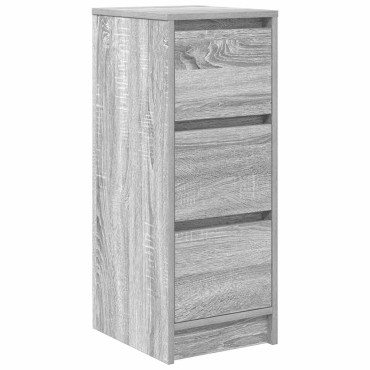 vidaXL Sideboard Γκρι Sonoma 29,5x34x76cm Ξύλινο μηχανουργικό ξύλο 1 τεμ.