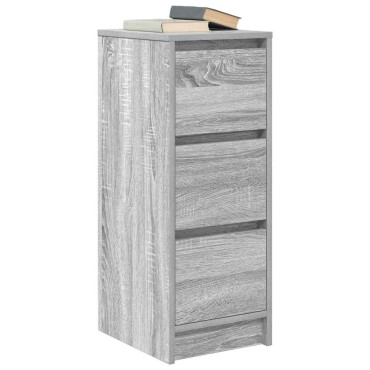 vidaXL Sideboard Γκρι Sonoma 29,5x34x76cm Ξύλινο μηχανουργικό ξύλο 1 τεμ.