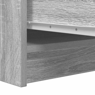 vidaXL Sideboard Γκρι Sonoma 29,5x34x76cm Ξύλινο μηχανουργικό ξύλο 1 τεμ.