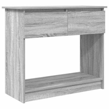 vidaXL Τραπέζι κονσόλας με συρτάρια Γκρι Sonoma 85,5x38,5x74,5cm 1 τεμ.