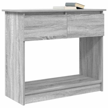 vidaXL Τραπέζι κονσόλας με συρτάρια Γκρι Sonoma 85,5x38,5x74,5cm 1 τεμ.