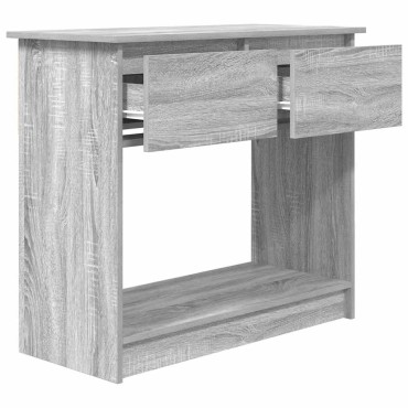vidaXL Τραπέζι κονσόλας με συρτάρια Γκρι Sonoma 85,5x38,5x74,5cm 1 τεμ.