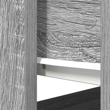 vidaXL Τραπέζι κονσόλας με συρτάρια Γκρι Sonoma 85,5x38,5x74,5cm 1 τεμ.