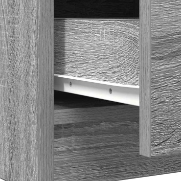 vidaXL Συρταριέρα με Συρτάρια Γκρι Sonoma 71x35x65cm από Επεξ. Ξύλο 1 τεμ.