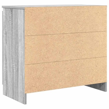 vidaXL Συρταριέρα με Συρτάρια Γκρι Sonoma 71x35x65cm από Επεξ. Ξύλο 1 τεμ.