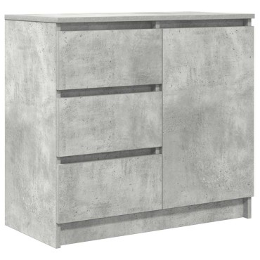 vidaXL Συρταριέρα με Συρτάρια Γκρι Σκυρ. 71x35x65cm από Επεξ. Ξύλο 1 τεμ.