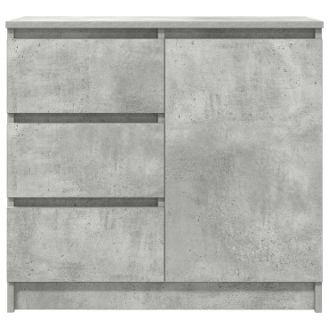 vidaXL Συρταριέρα με Συρτάρια Γκρι Σκυρ. 71x35x65cm από Επεξ. Ξύλο 1 τεμ.
