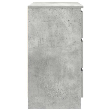 vidaXL Συρταριέρα με Συρτάρια Γκρι Σκυρ. 71x35x65cm από Επεξ. Ξύλο 1 τεμ.