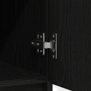 vidaXL Συρταριέρα με Συρτάρια Μαύρη βελανιδιά 71x35x84cm Επεξ. Ξύλο 1 τεμ.